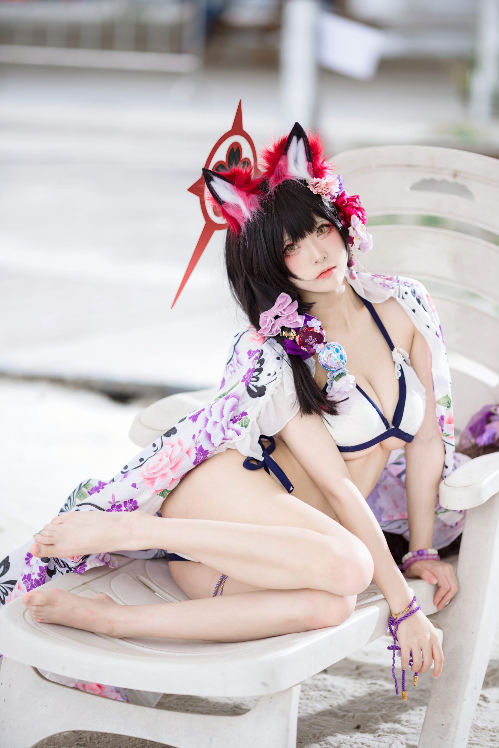 【单套】九柒喵：蔚蓝档案 狐坂若藻 泳装（23张）