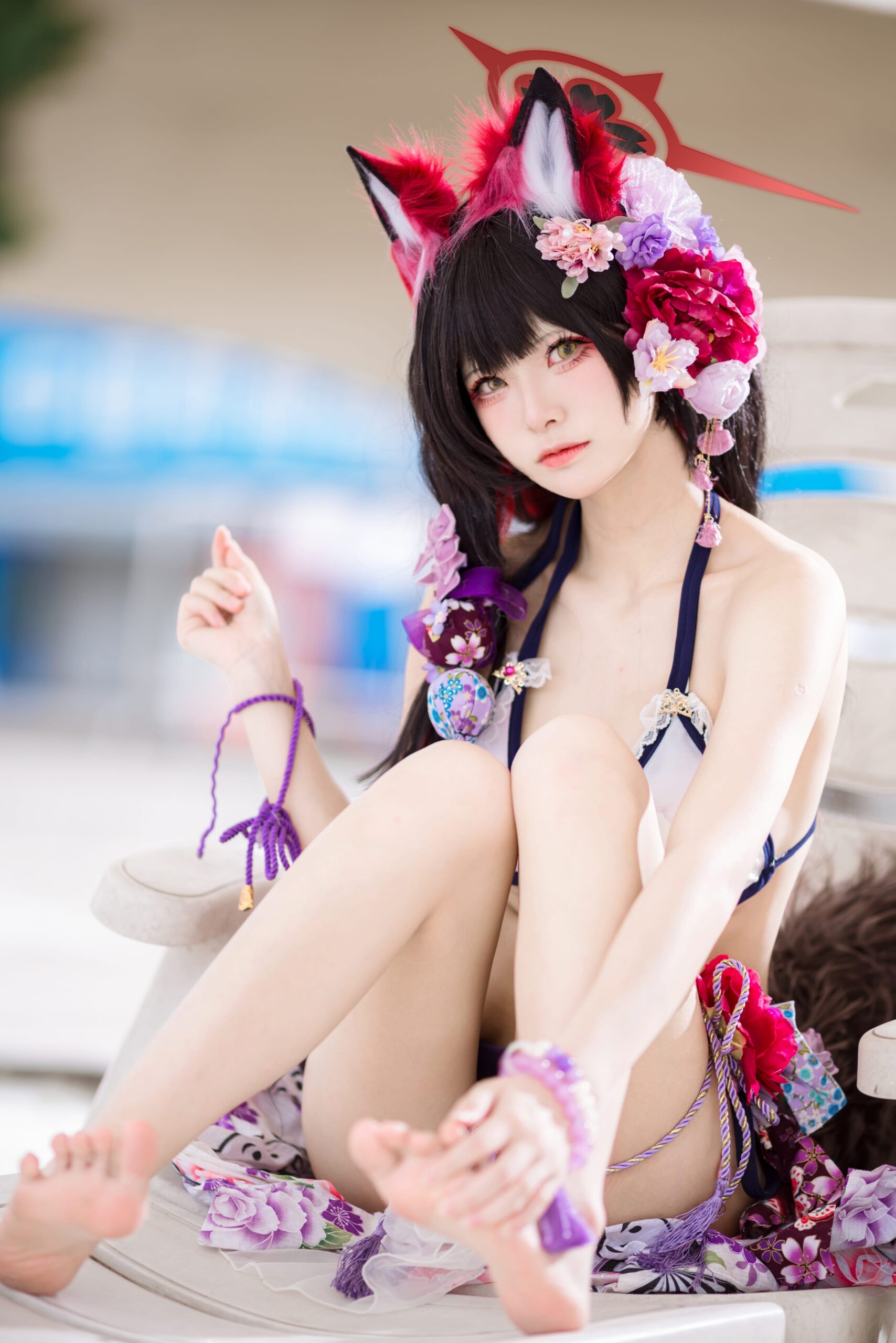 【单套】九柒喵：蔚蓝档案 狐坂若藻 泳装（23张）  第5张