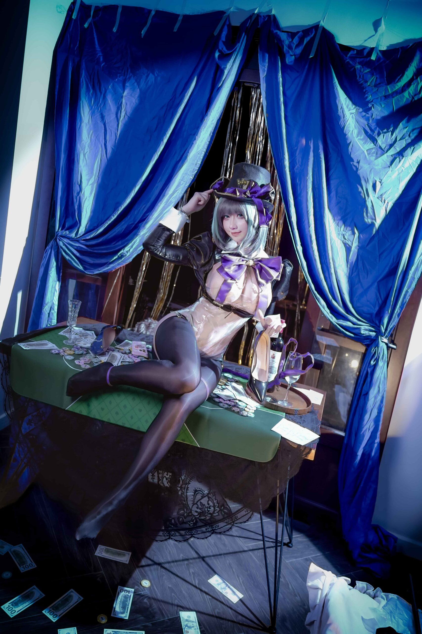 九曲Jean：碧蓝航线_柴郡·绚烂夜梦（41张）  第5张