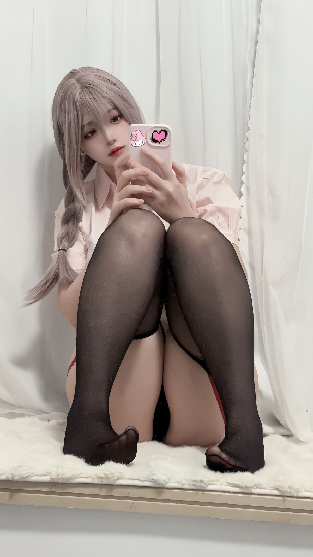 【单套】疯猫：紫色麻花辫（16P）