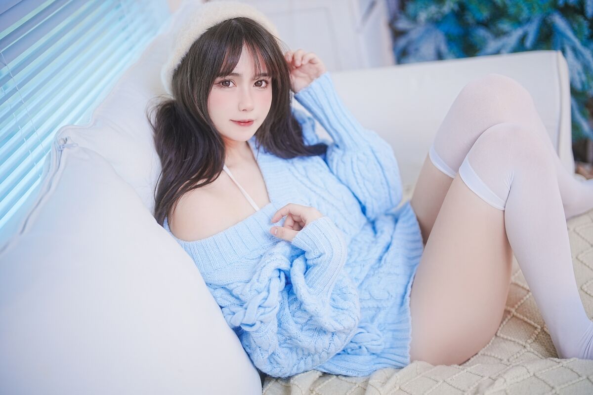 【单套】Tina很妖孽呀：蓝色秋冬毛衣（28张）  第4张