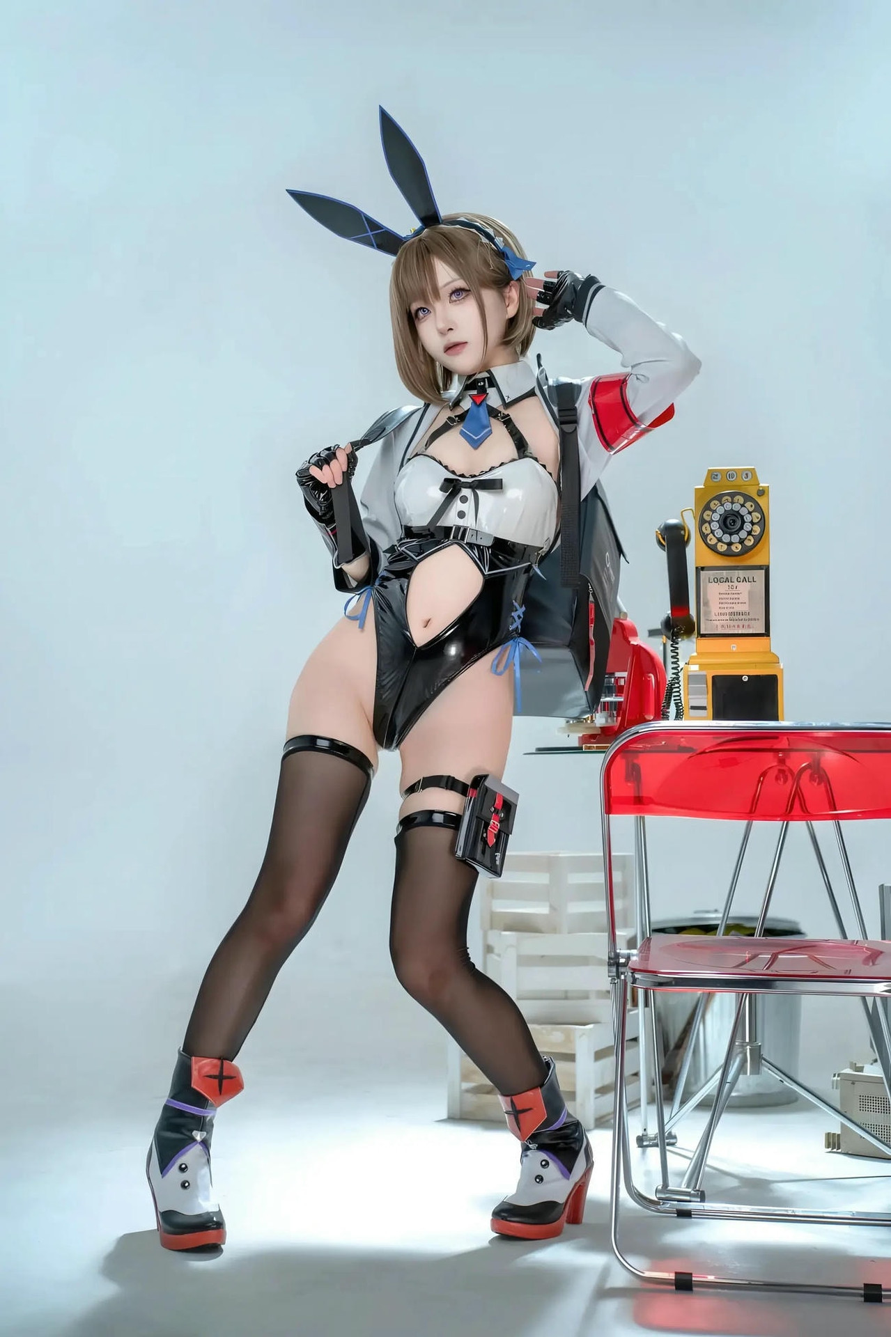 【单套】矢量魚：外賣兔女郎_小葵（28张）  第2张