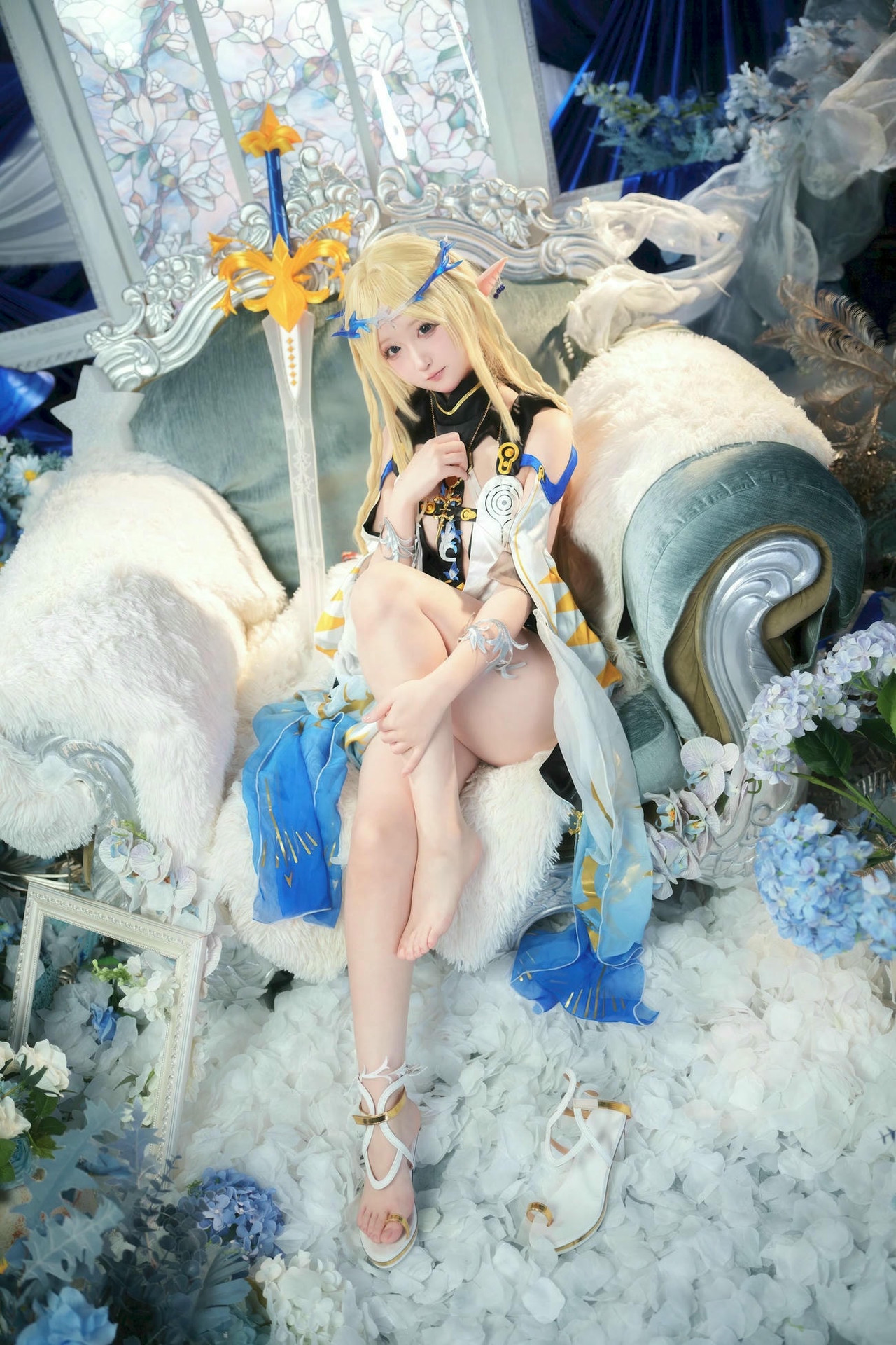 【单套】Seele麥麥：鳴潮_菲比&卡提希婭_藍色花海物語（96张）  第3张