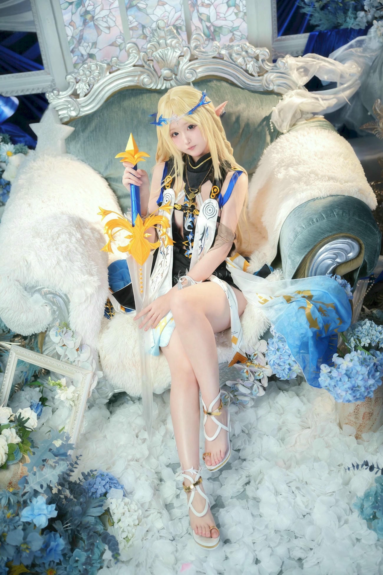 【单套】Seele麥麥：鳴潮_菲比&卡提希婭_藍色花海物語（96张）  第2张