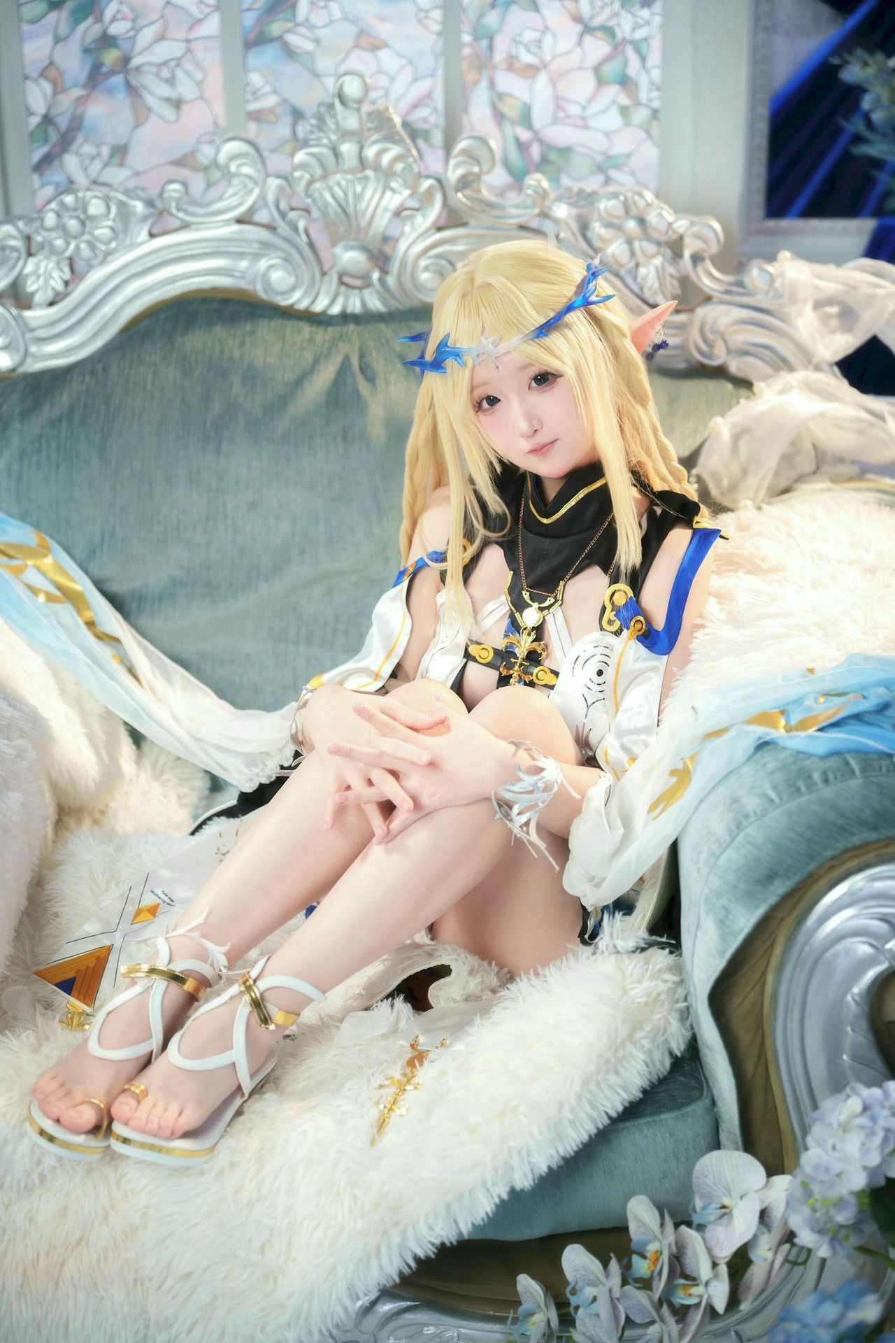 【单套】Seele麥麥：鳴潮_菲比&卡提希婭_藍色花海物語（96张）  第4张