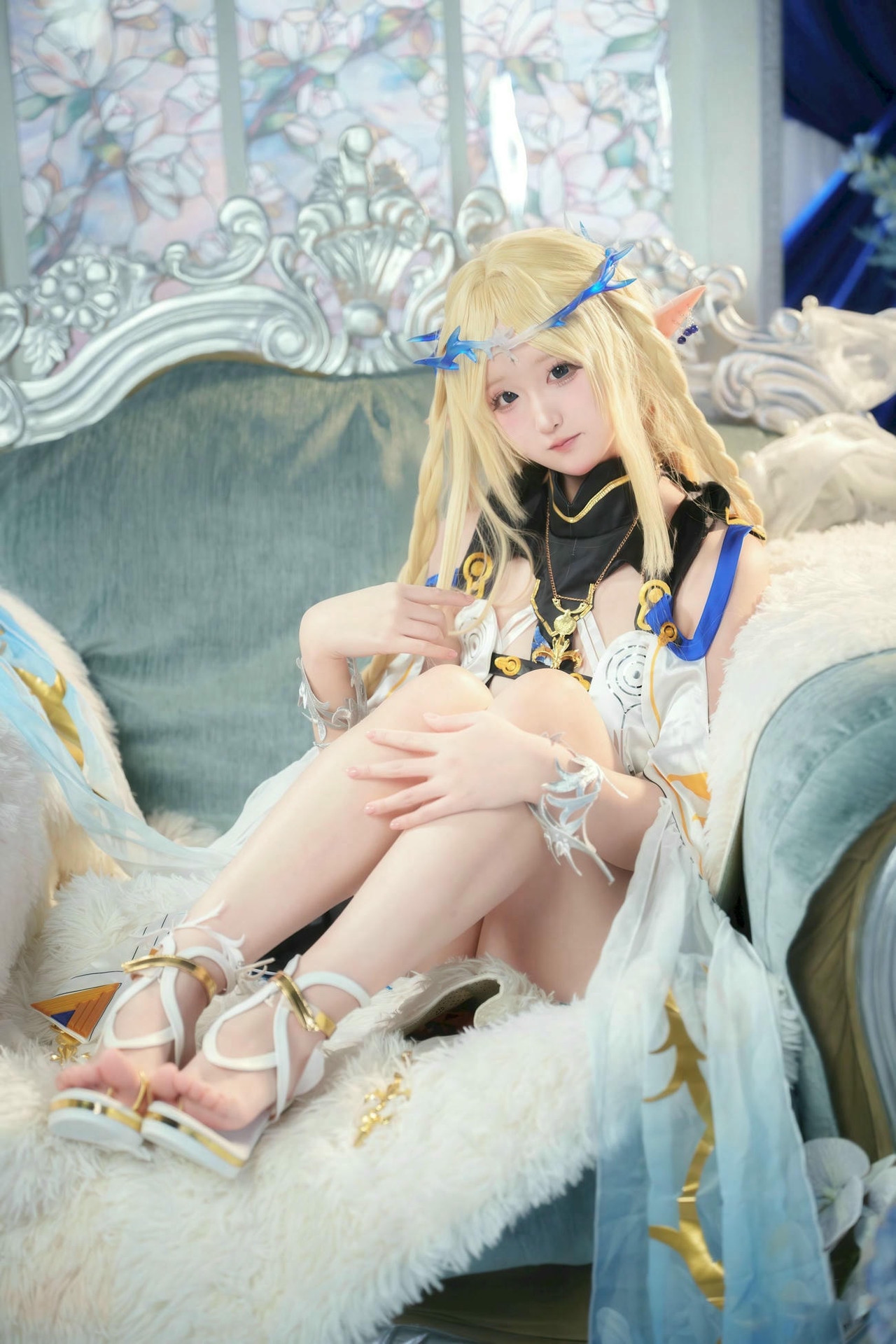 【单套】Seele麥麥：鳴潮_菲比&卡提希婭_藍色花海物語（96张）  第5张